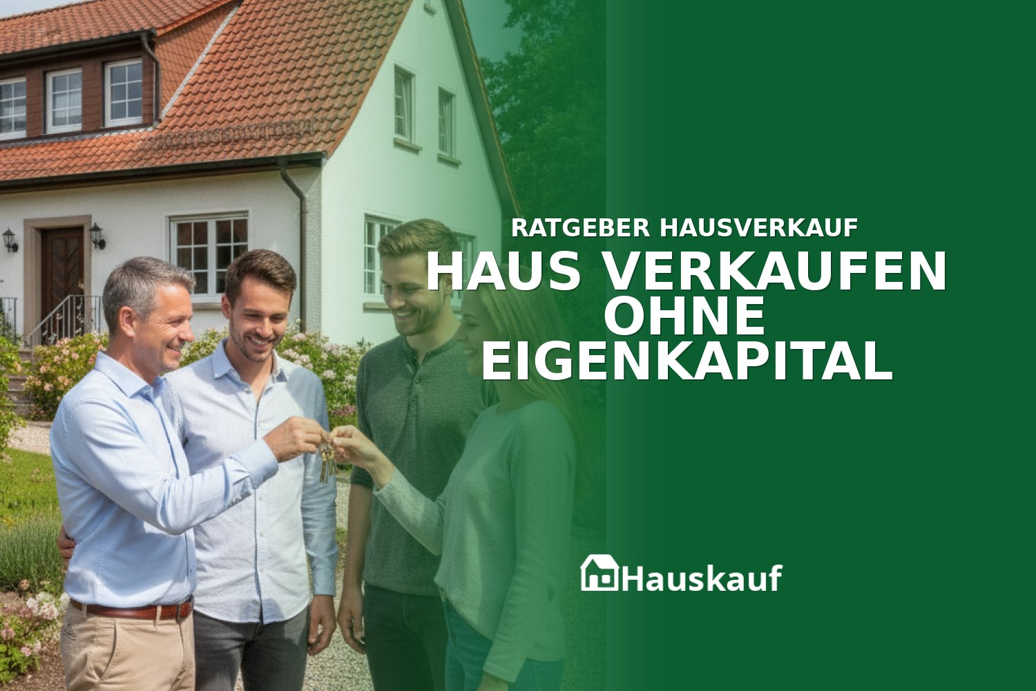 Haus verkaufen ohne Eigenkapital: Schlüsselübergabe eines Einfamilienhauses.