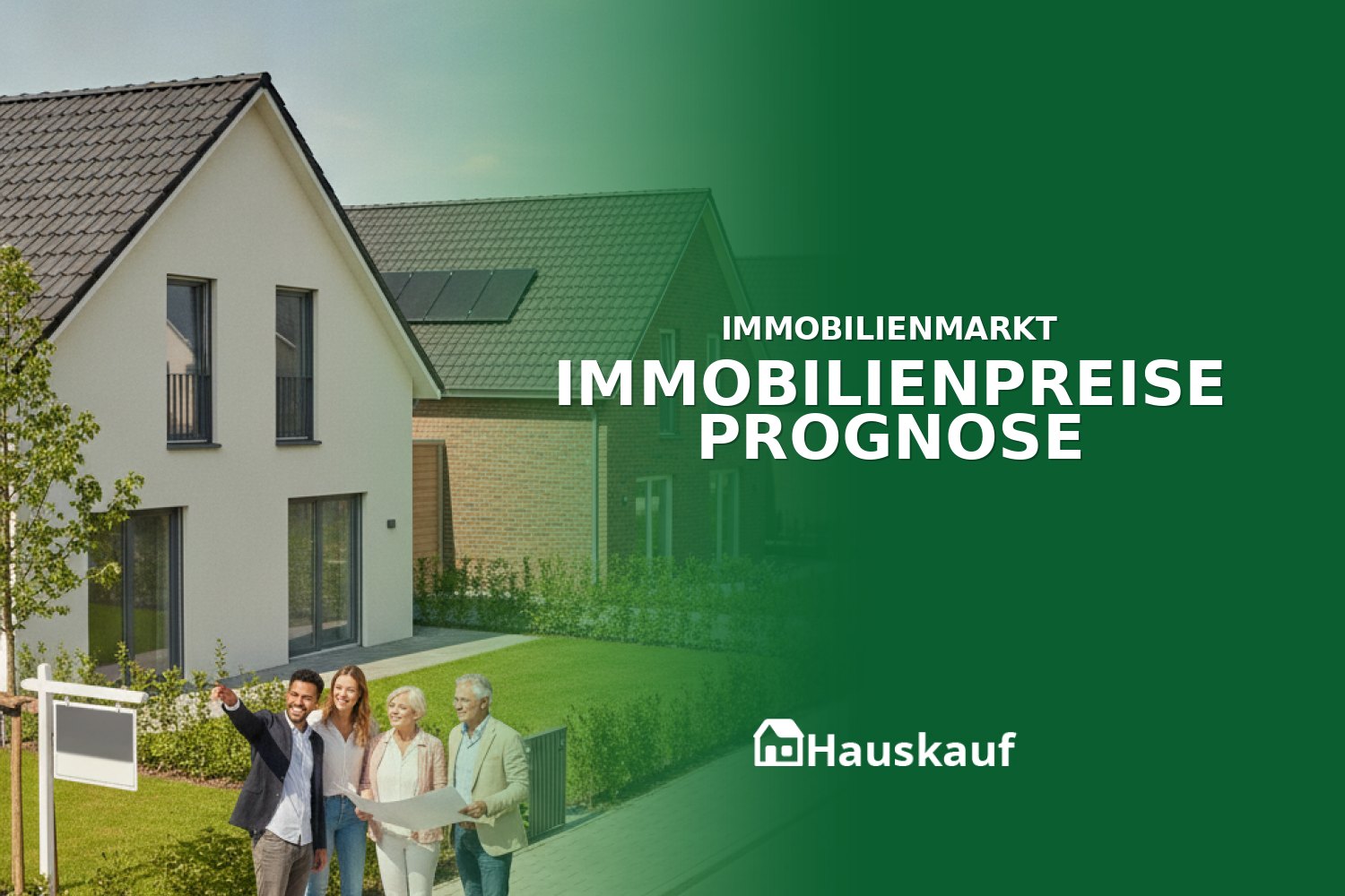 Übersicht über eine moderne Wohnsiedlung, die die Immobilienpreise Prognose und Markttrends verdeutlicht.